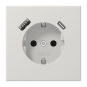 Jung SCHUKOsteckdose m.USB LS1520-15CALG 
