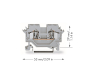 WAGO 281-601 2-Leiter-Durchgangsklemme, 