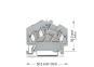 WAGO 280-641 3-Leiter-Durchgangsklemme, 