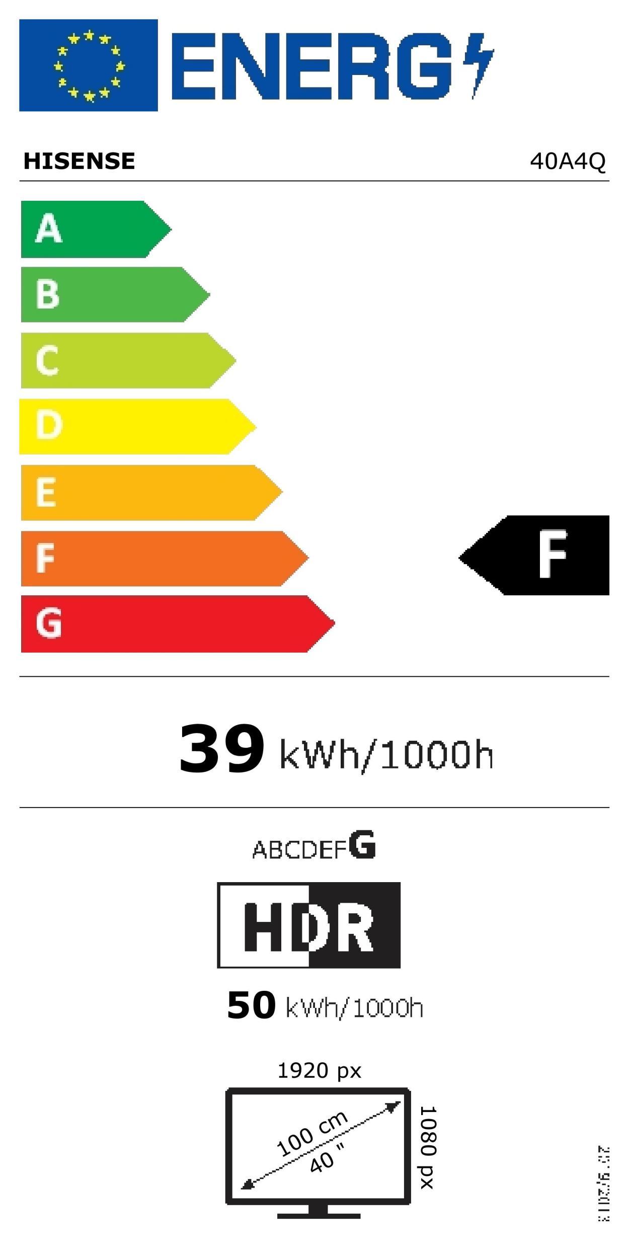 Hisense 40A4Q sw LED-TV 