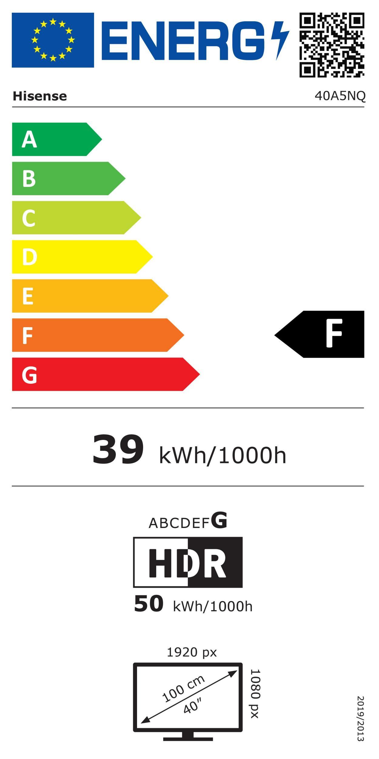 Hisense 40A5NQ sw QLED-TV 