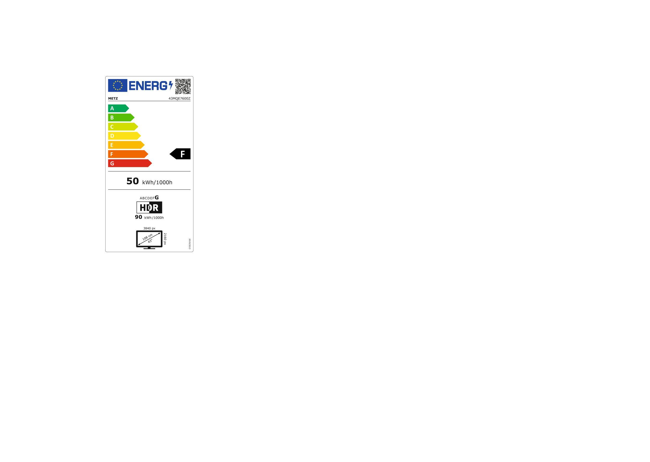 Metz Blue 43MQE7600Z sw QLED-TV 