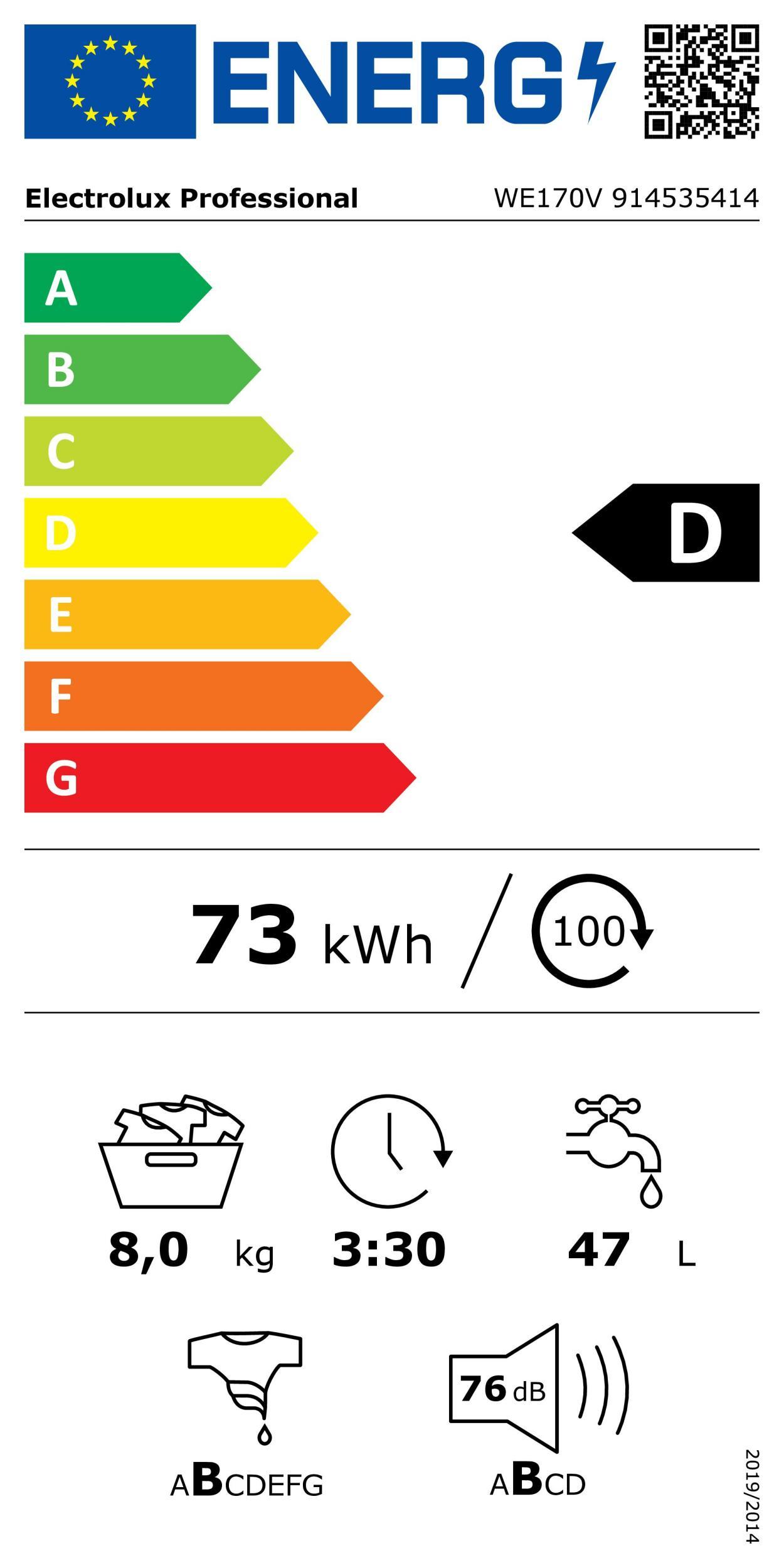 Electrolux WE170V **50Hz**GewerbeWaschau 