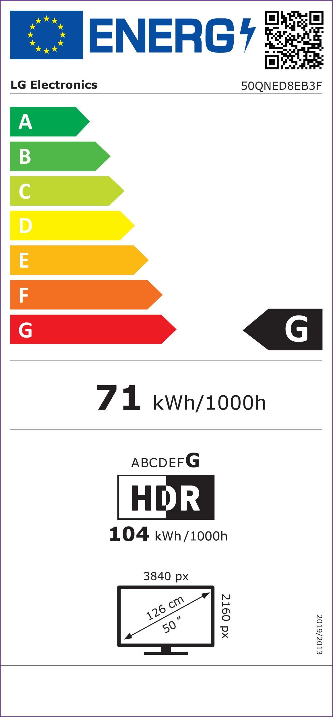 LG 50QNED8EB3F sw Mini LED-TV 