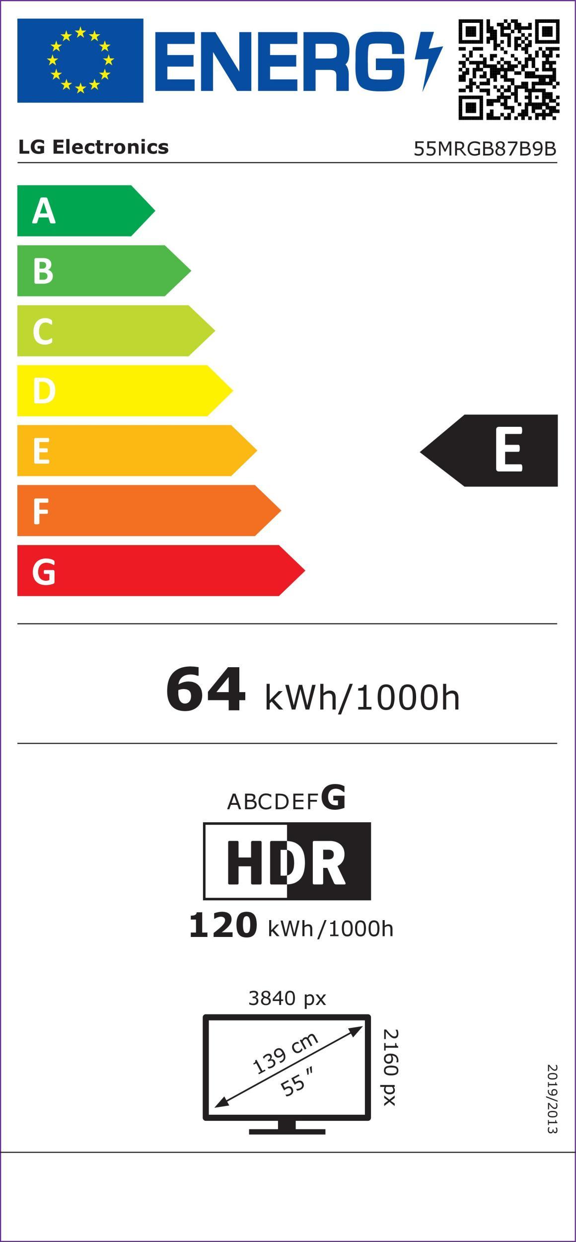 LG 55MRGB87B9B sw Mini RGB LED-TV 