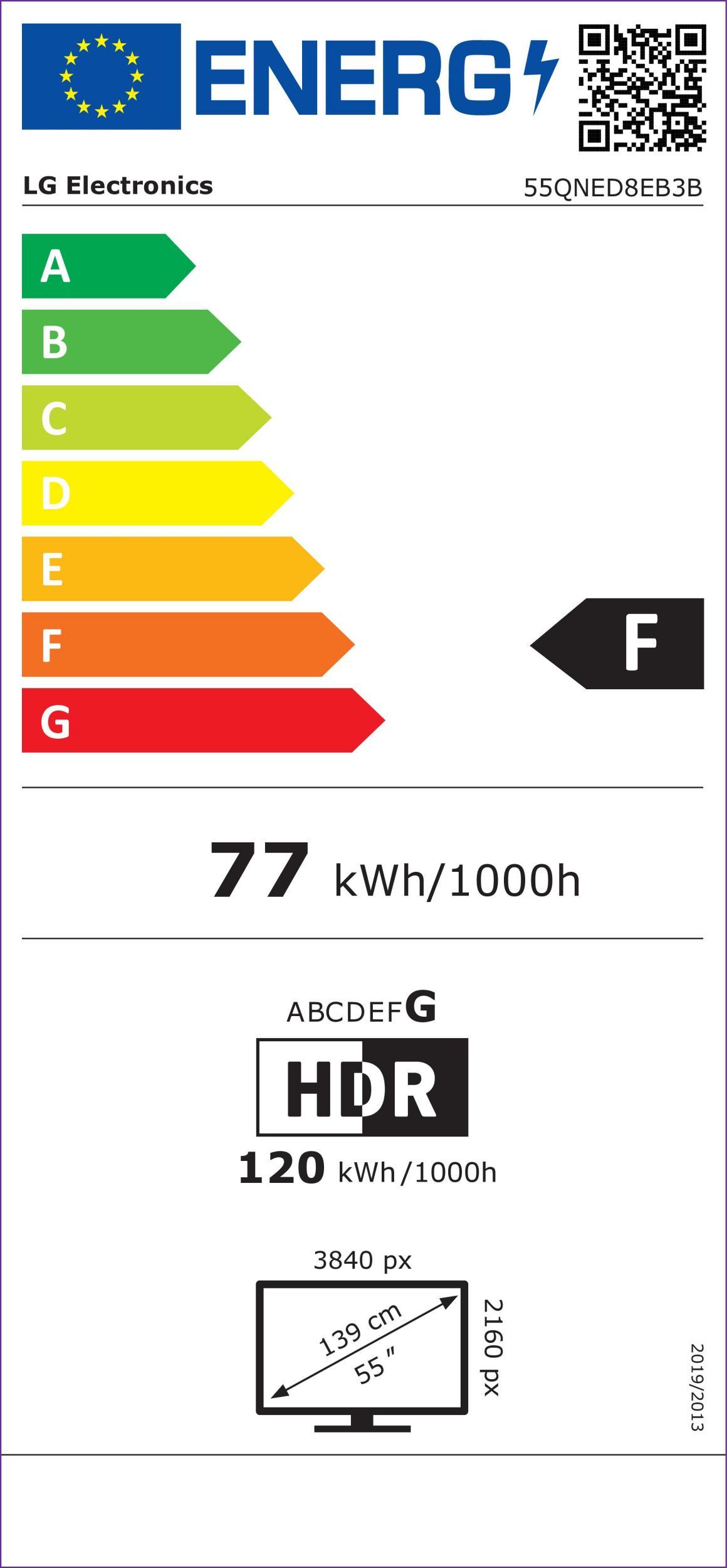 LG 55QNED8EB3B sw Mini LED-TV 