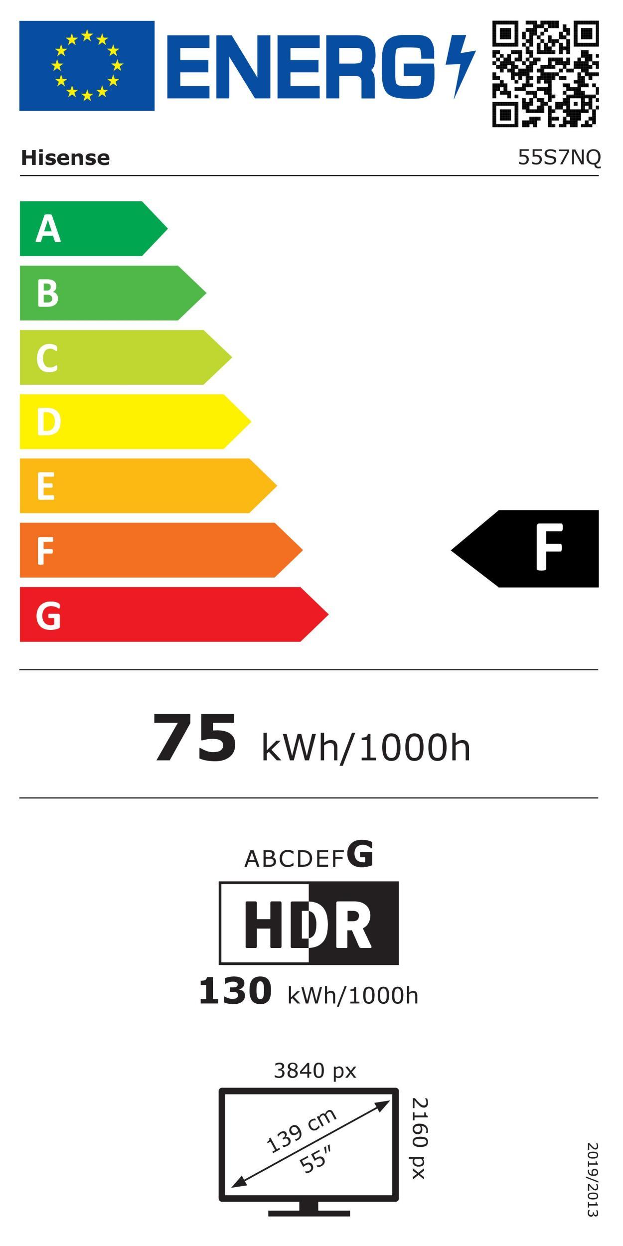 Hisense 55S7NQ teakholz QLED-TV CanvasTV 