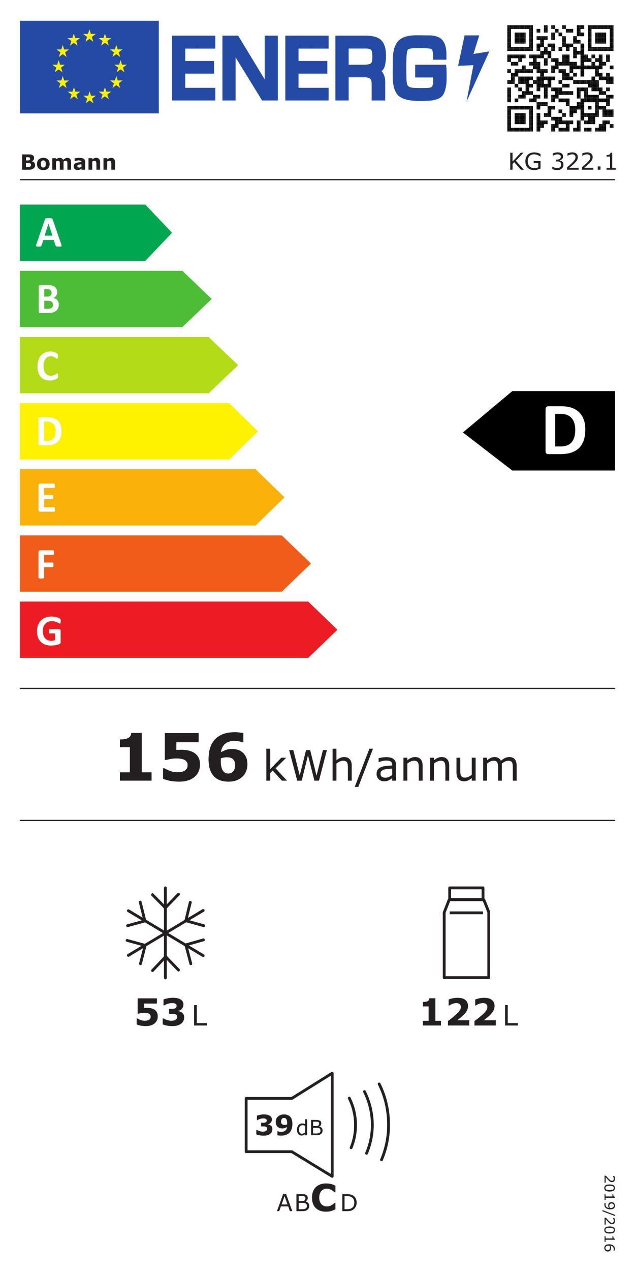 Bomann KG 322.1 ws Kühlkombi 