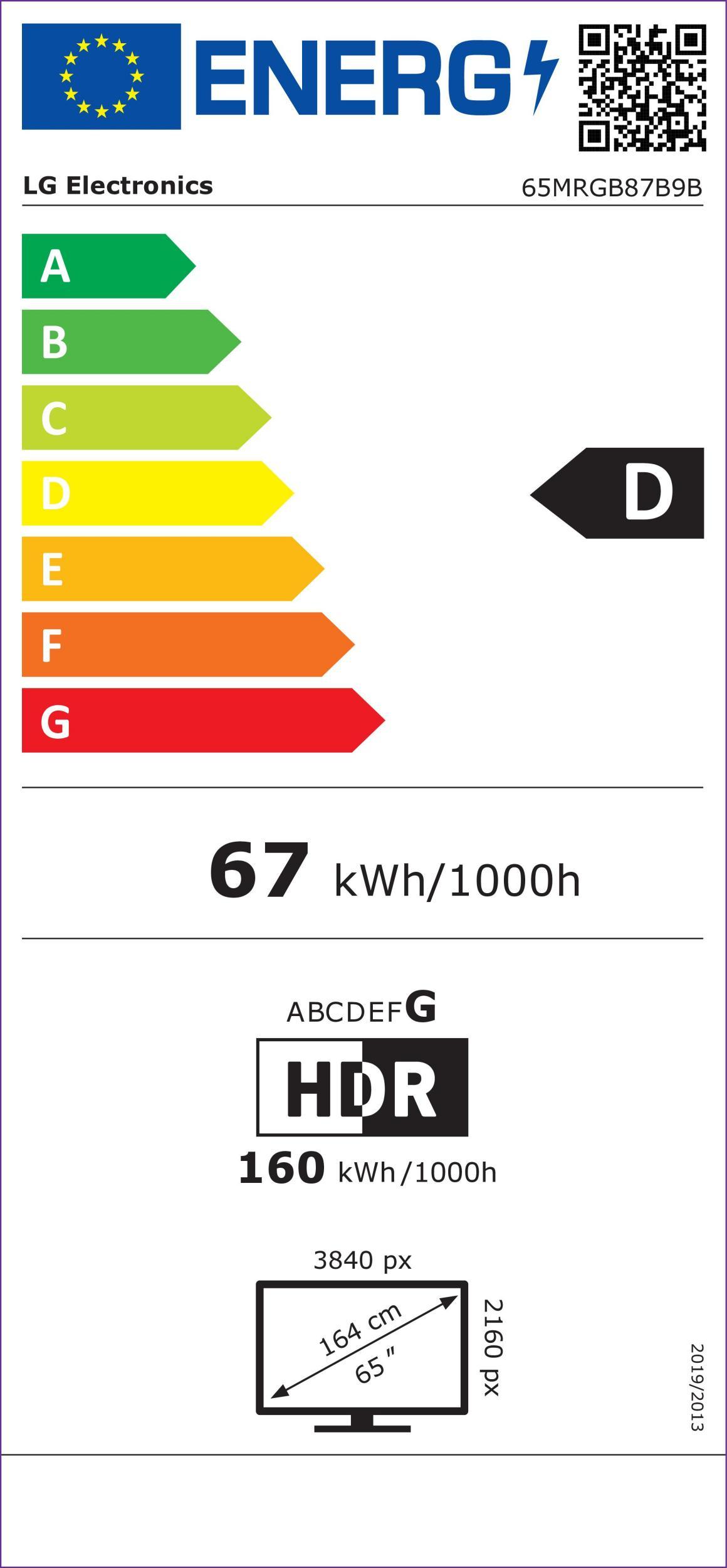 LG 65MRGB87B9B sw Mini RGB LED-TV 