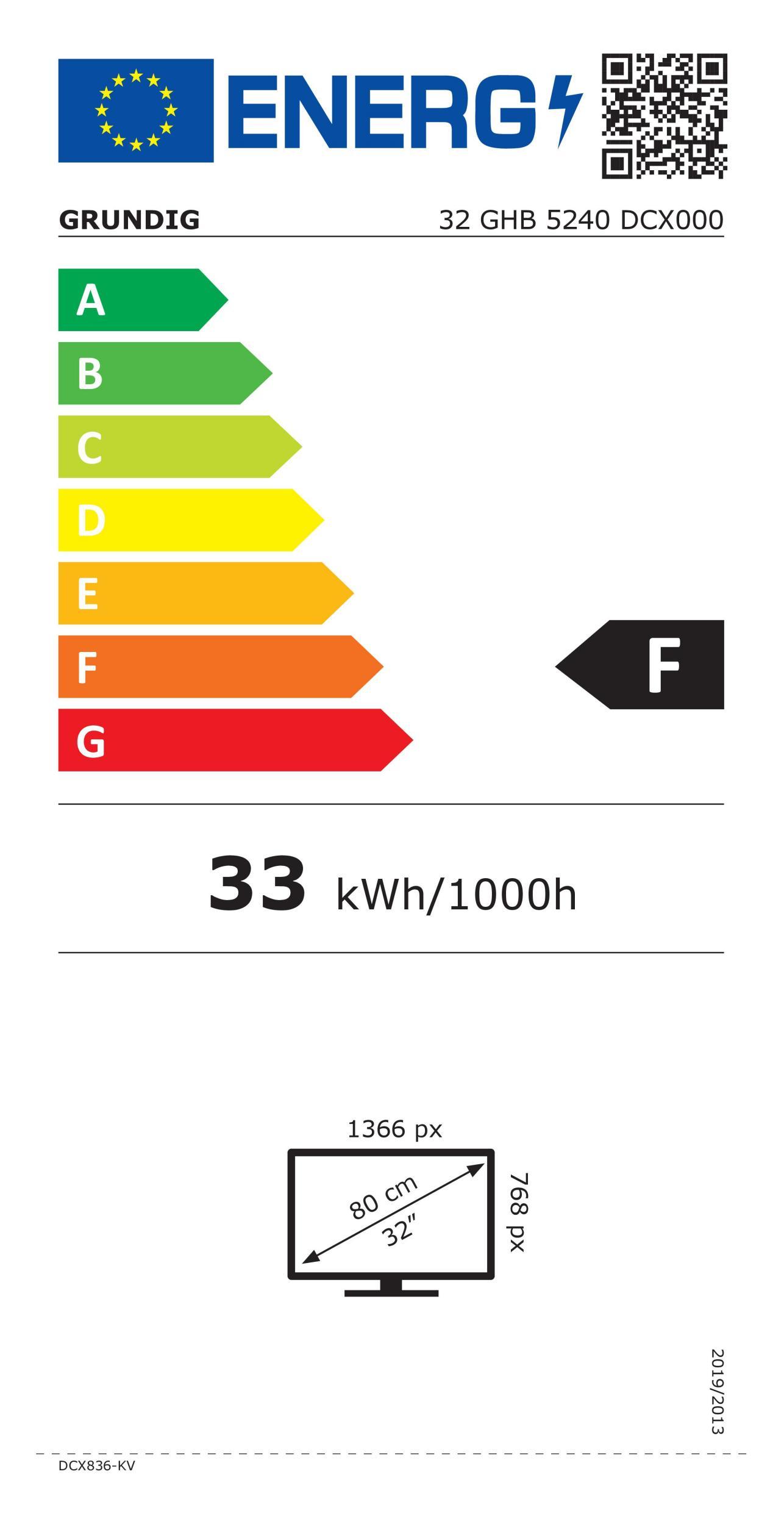 Grundig 32GHB5240 sw LED-TV 