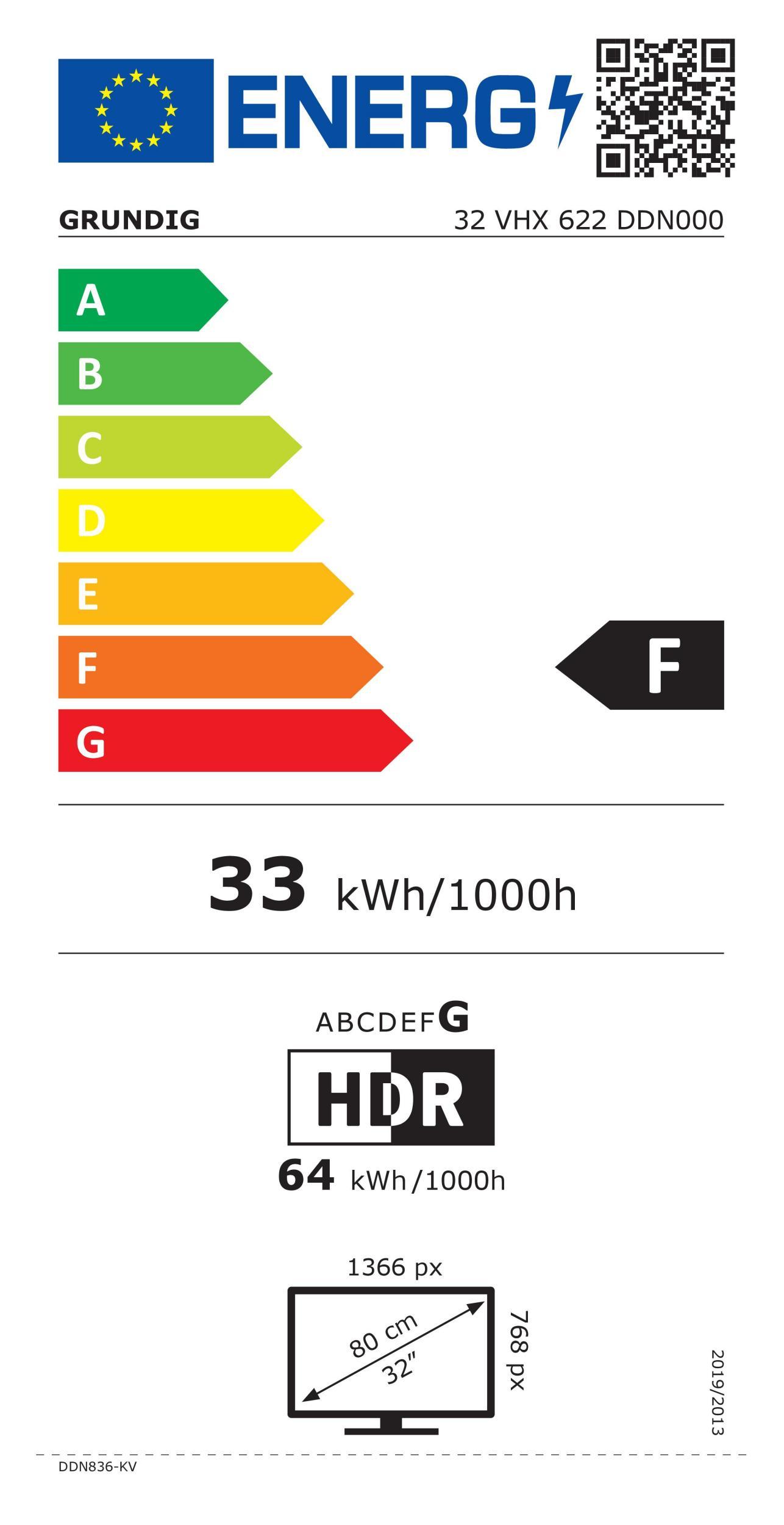 Grundig 32VHX622 sw LED-TV 