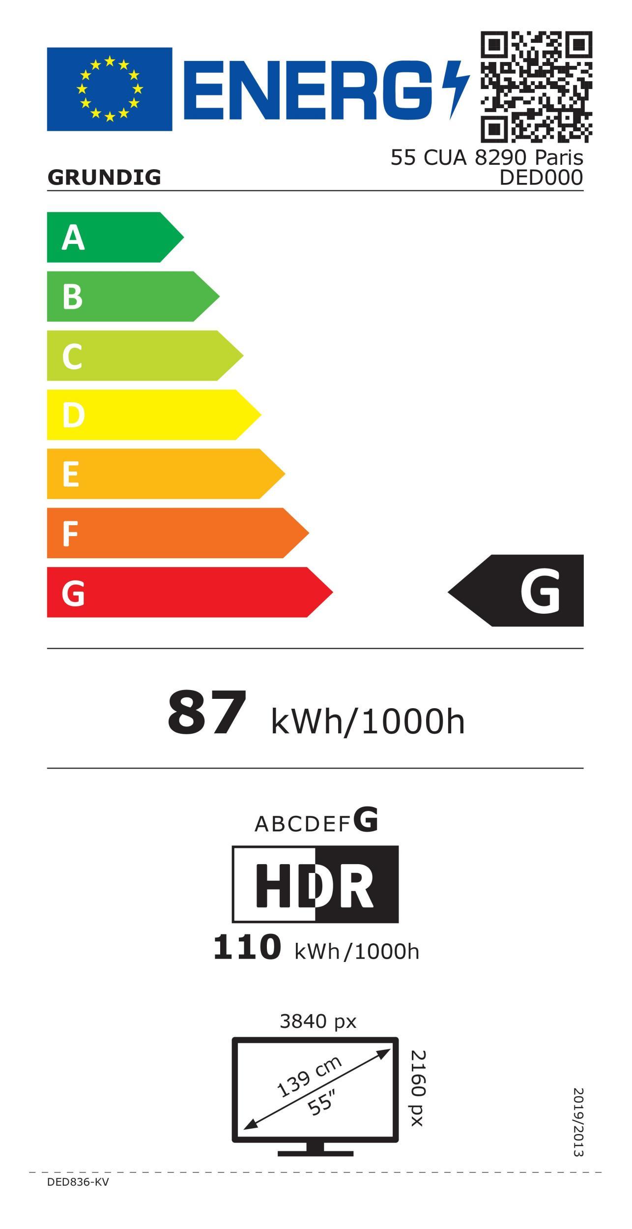 Grundig 55CUA8290 Paris anth LED-TV FH 