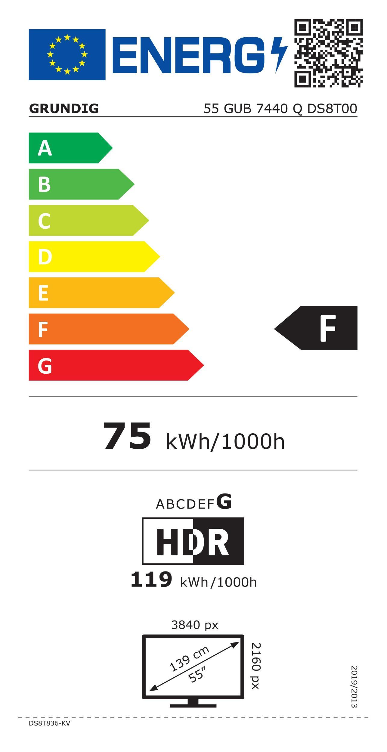 Grundig 55GUB7440Q sw QLED-TV 