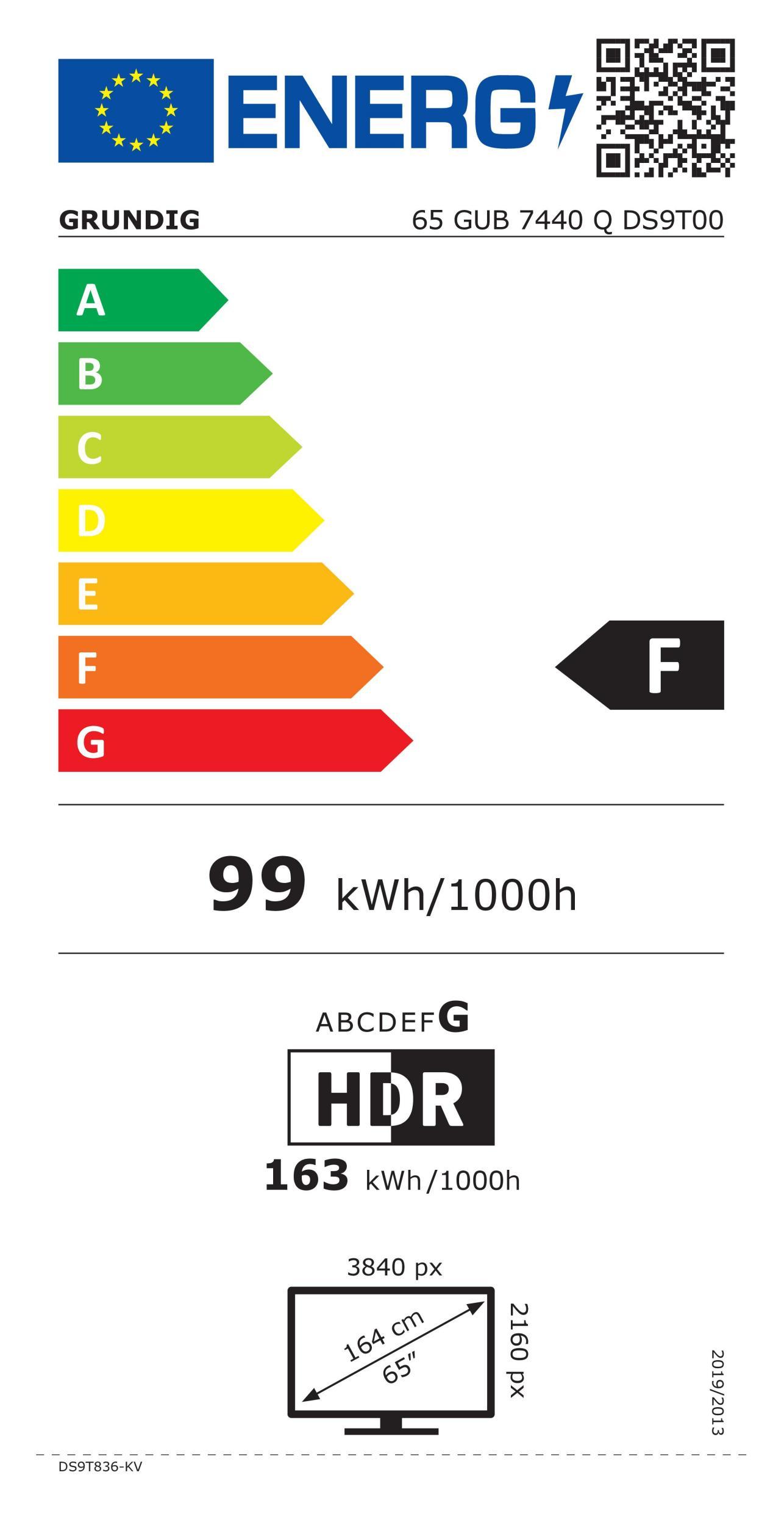 Grundig 65GUB7440Q sw QLED-TV 