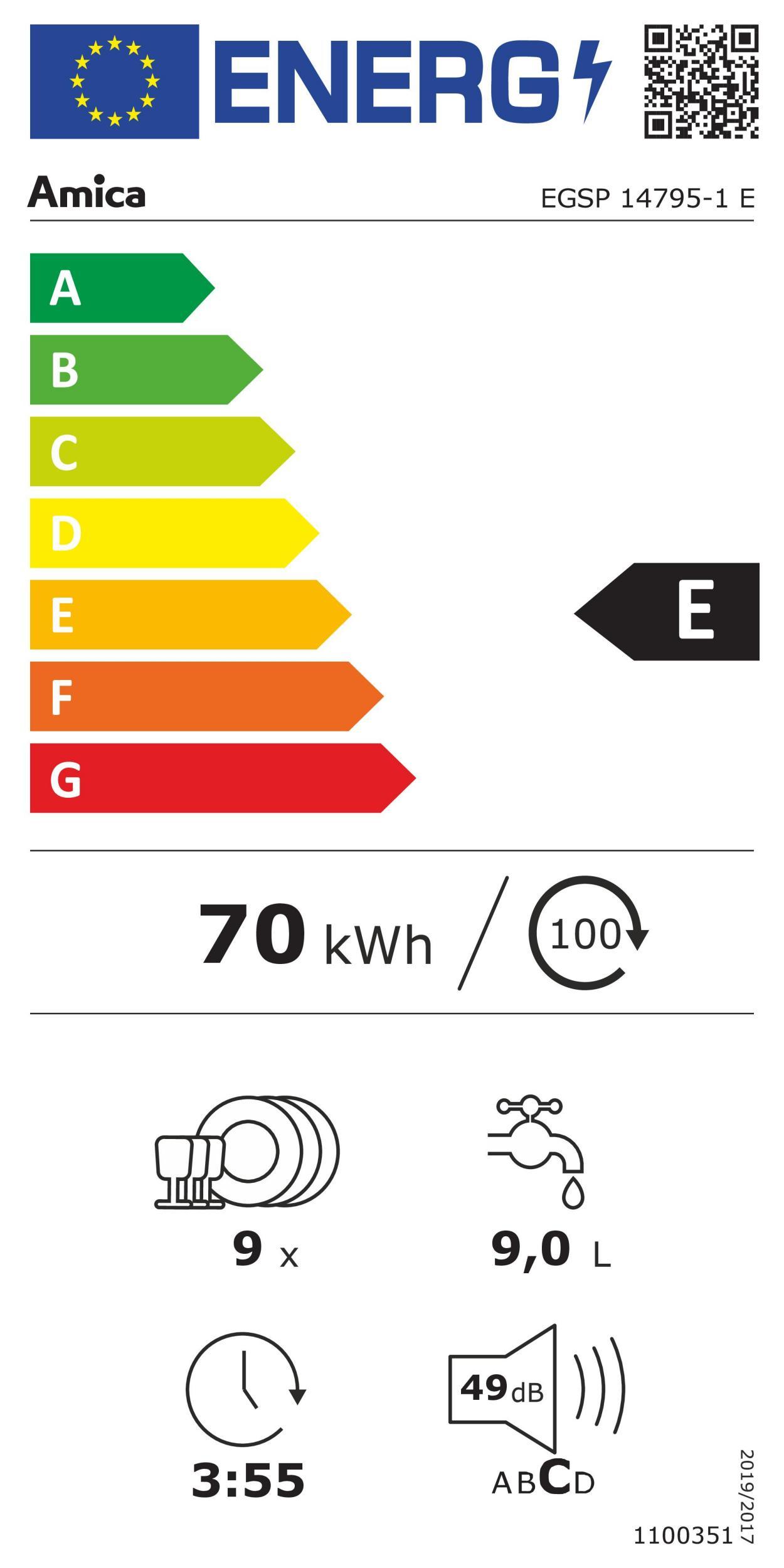 Amica EGSP14795-1 E Ed EB-Geschirrspüler 