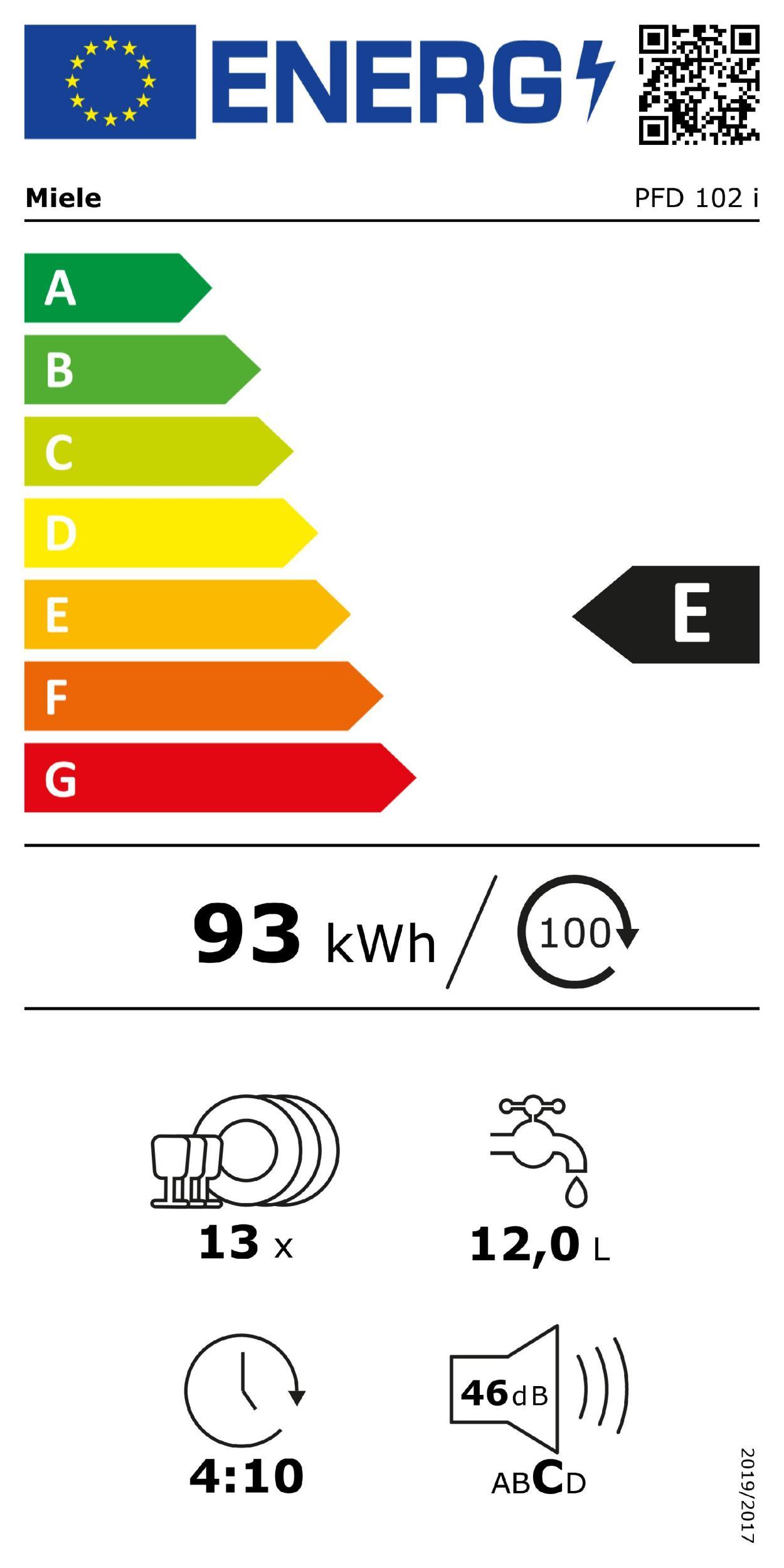 Miele PFD102i ProfiLine EB-Geschirrspül. 