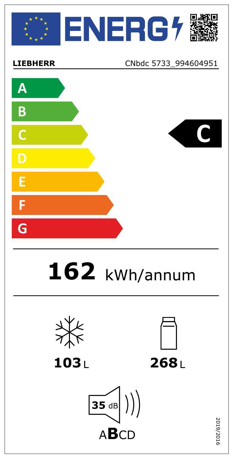 Liebherr CNbdc 5733-20 sw Kühlkombi 