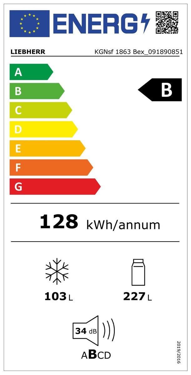 Liebherr KGNsf 1863 Bex Ed Kühlkombi 