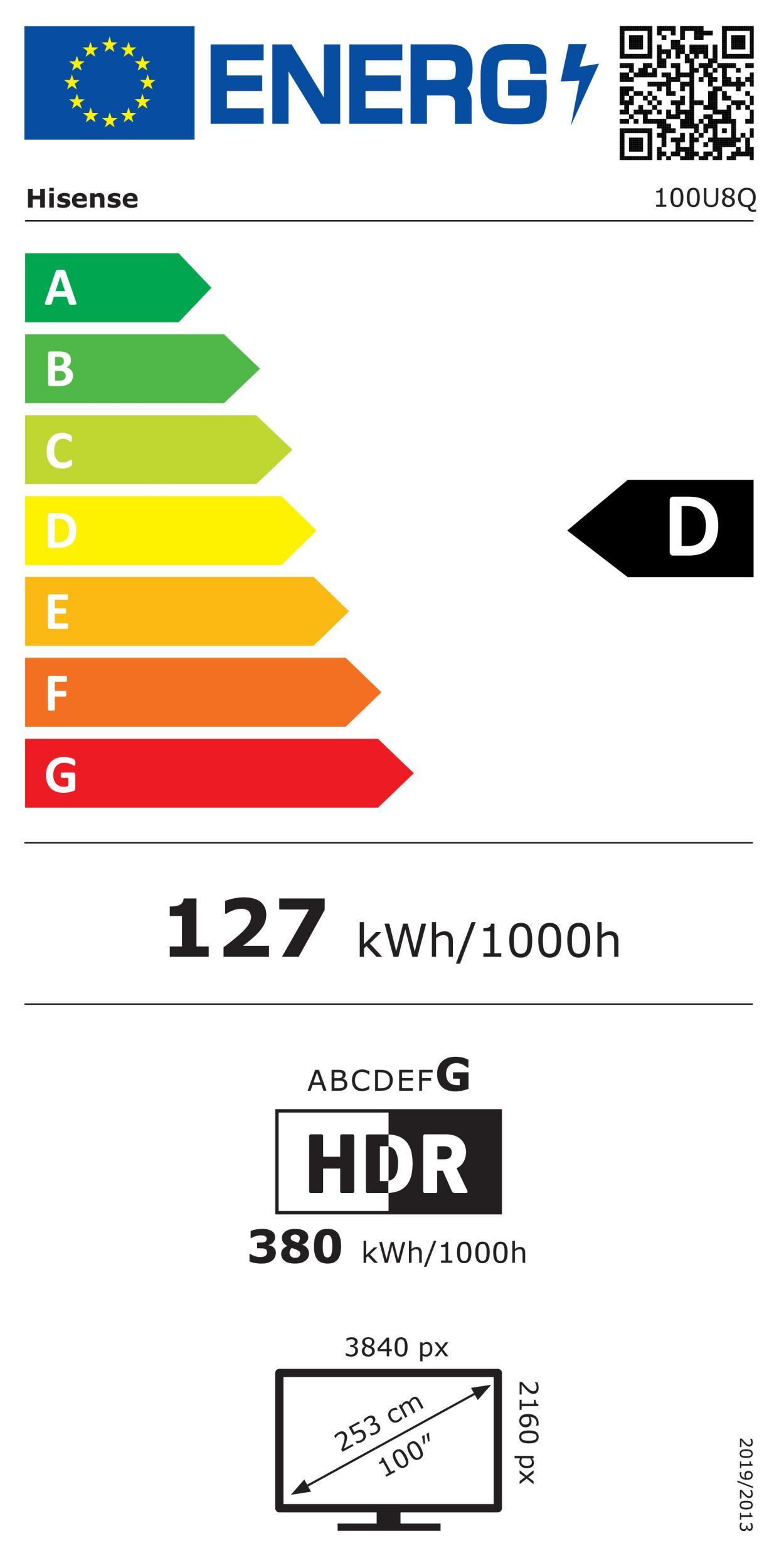 Hisense 100U8Q sw Mini LED-TV 