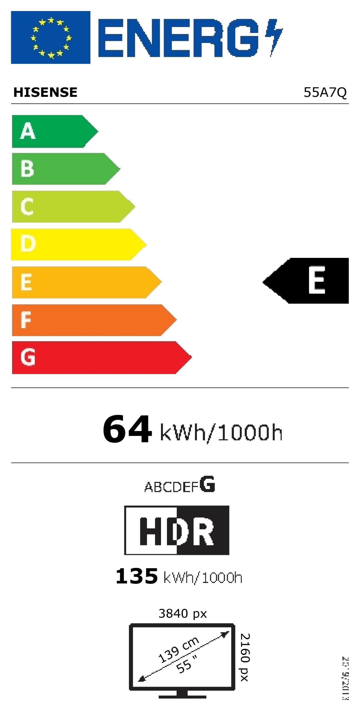 Hisense 55A7Q sw QLED-TV 