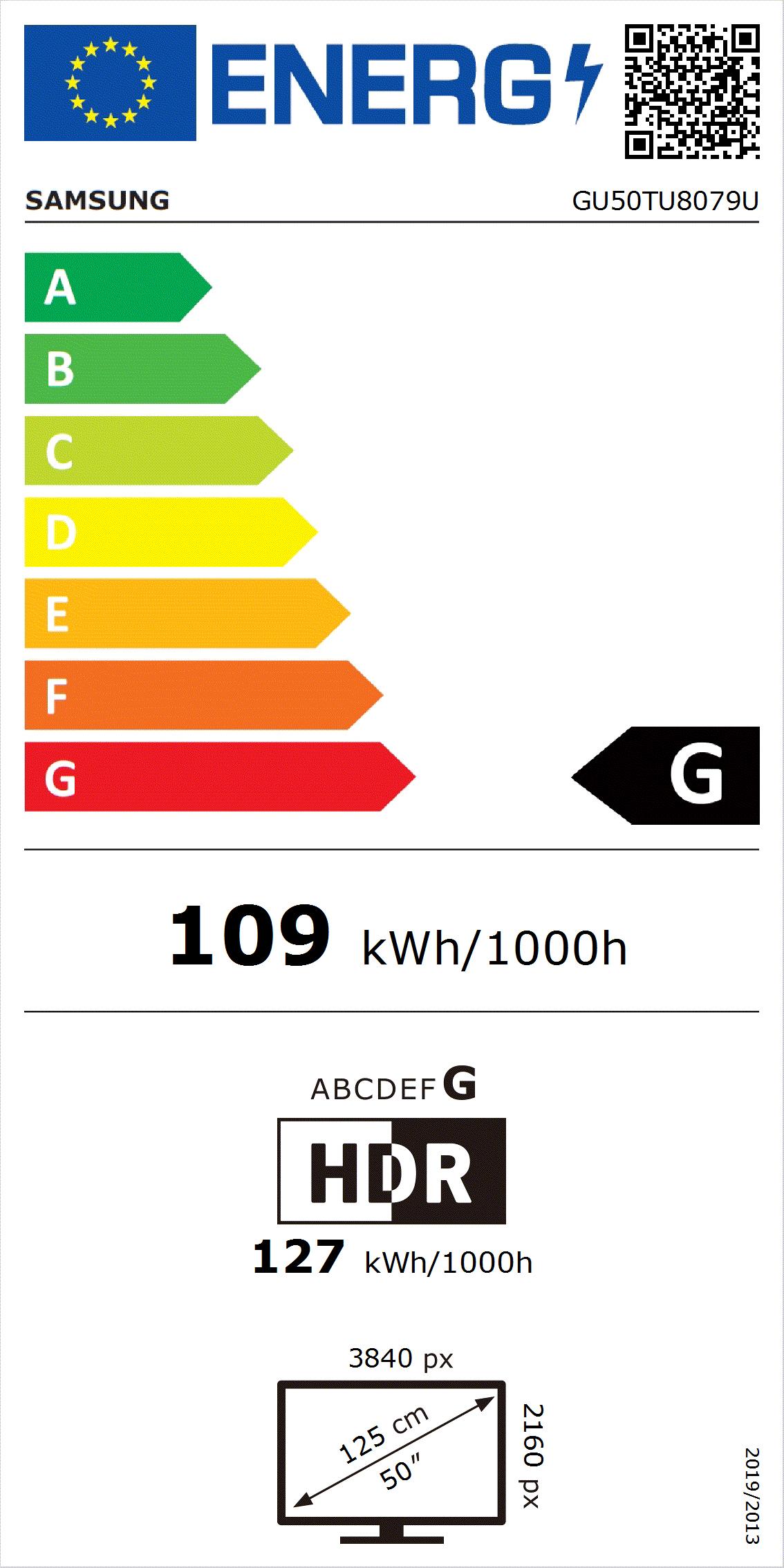 Samsung GU50TU8079UXZG sw LED-TV 