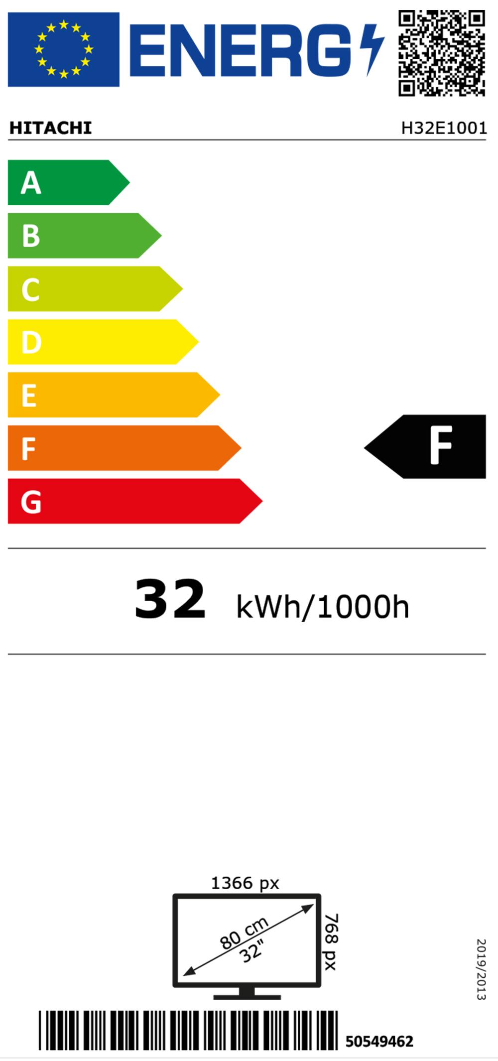 Hitachi H32E1001 sw LED-TV 