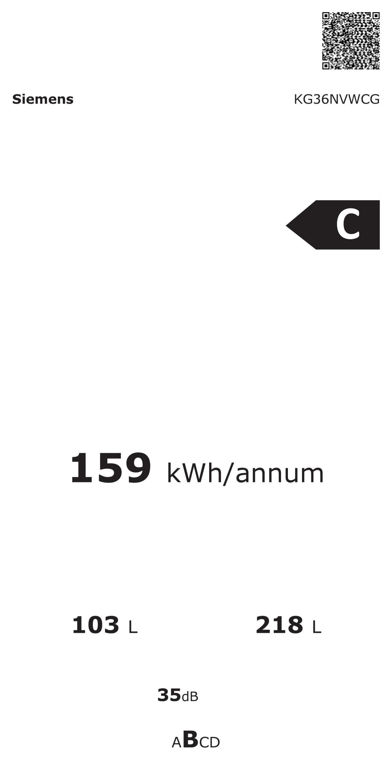 Siemens KG36NVWCG ws Kühlkombi 