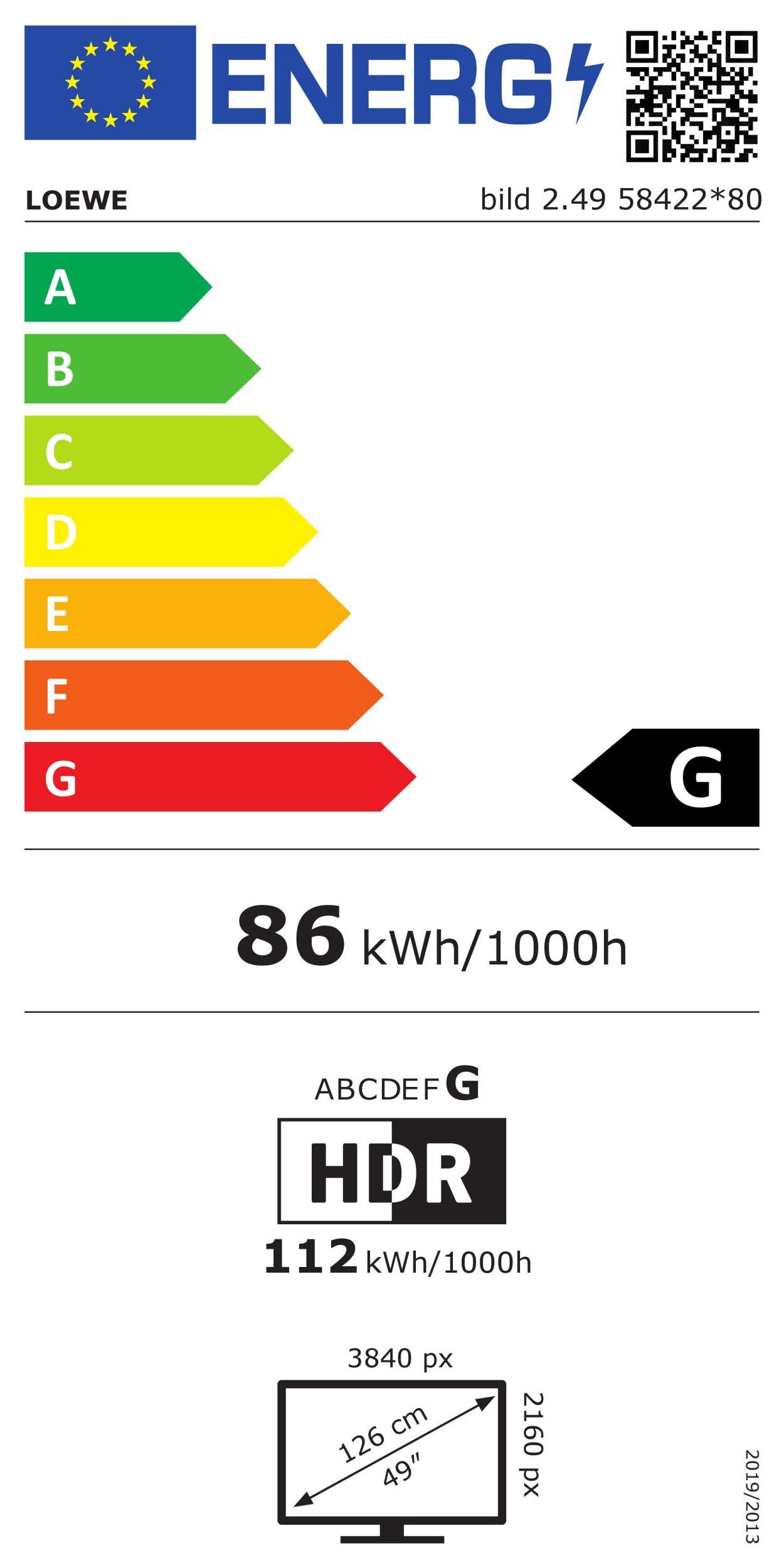 Loewe bild 2.49 sw LED-TV 