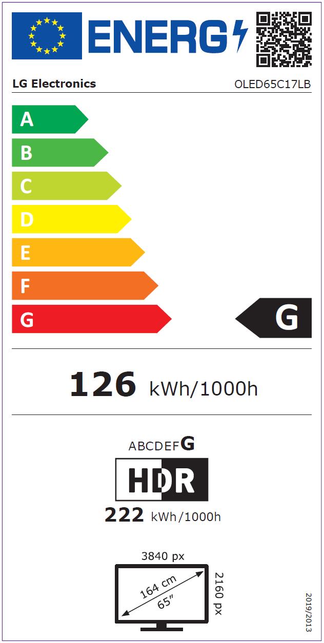 LG OLED65C17LB sw OLED-TV 