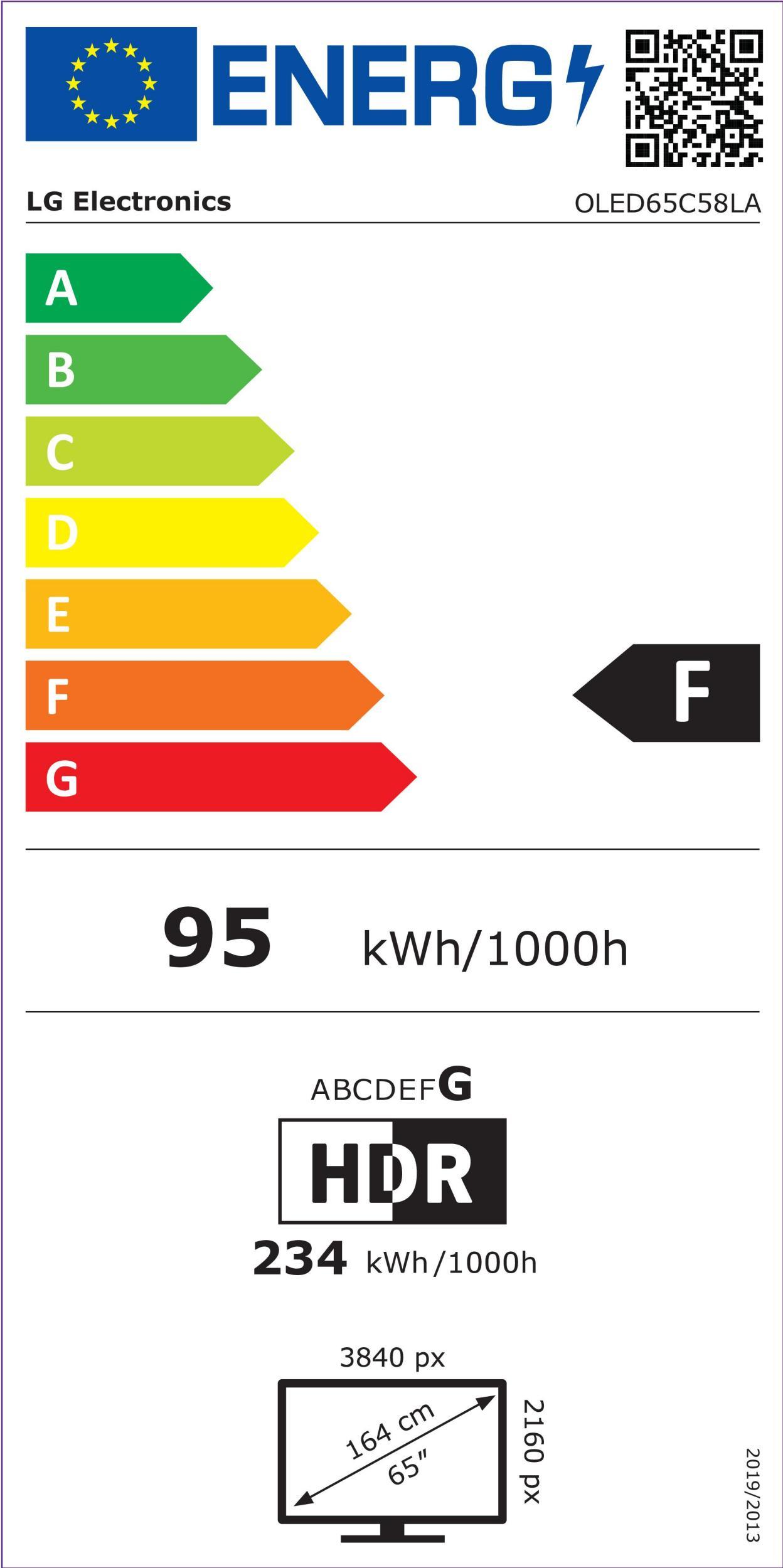 LG OLED65C58LA sw OLED-TV 