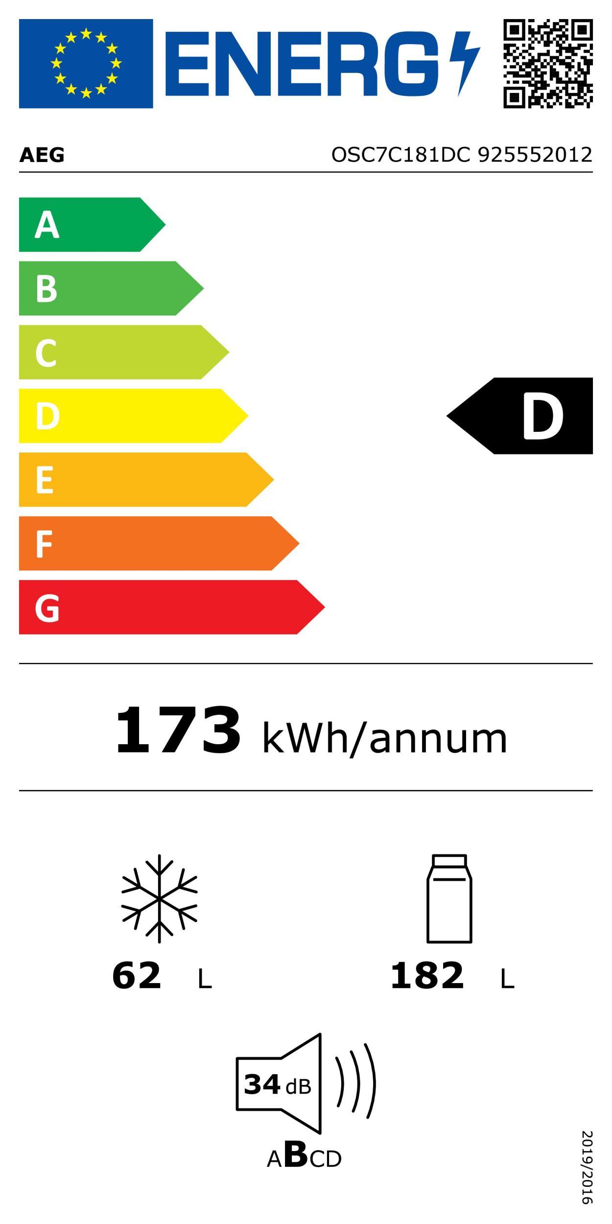 AEG OSC7C181DC EB-Kühlkombi 
