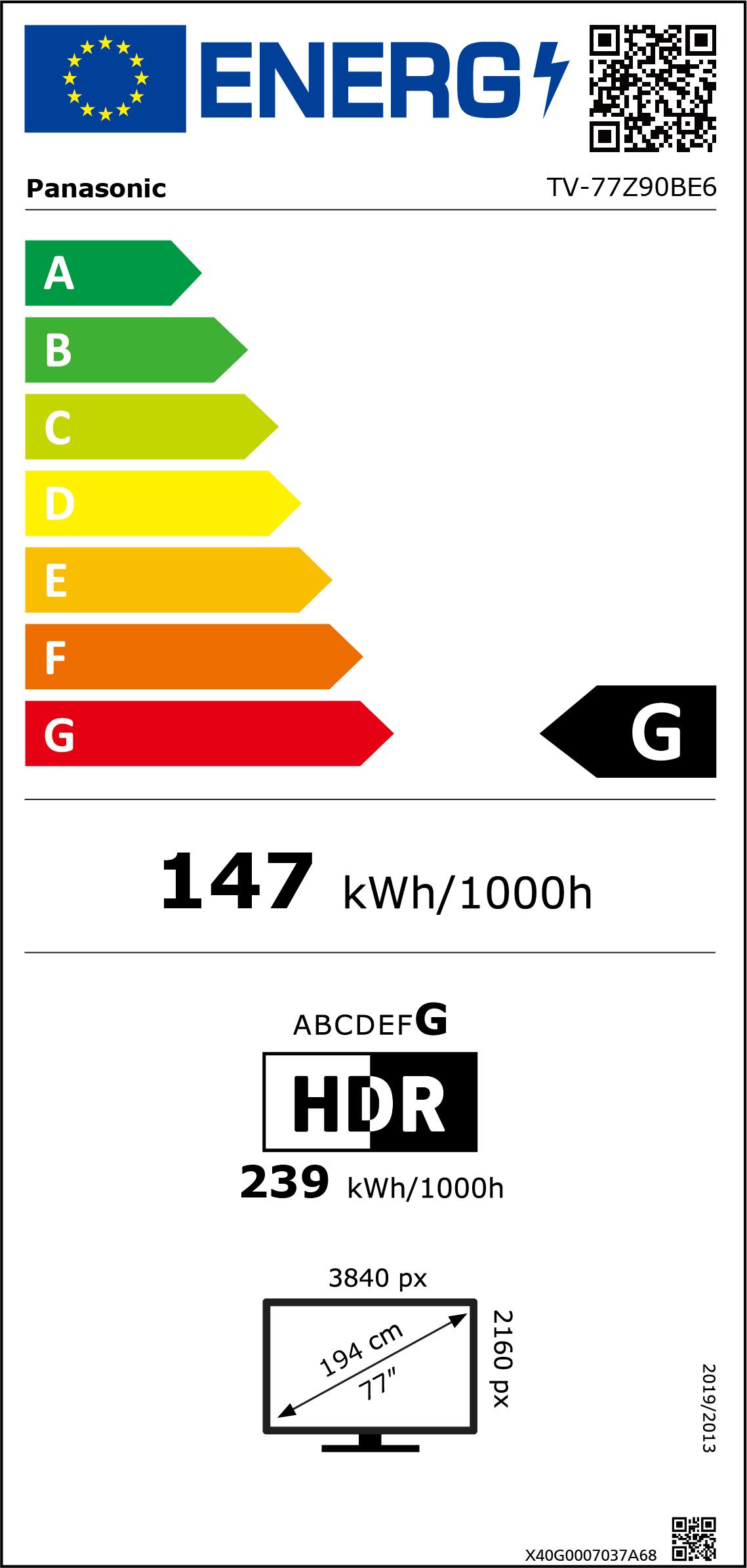 Panasonic TV-77Z90BE6 sw OLED-TV 