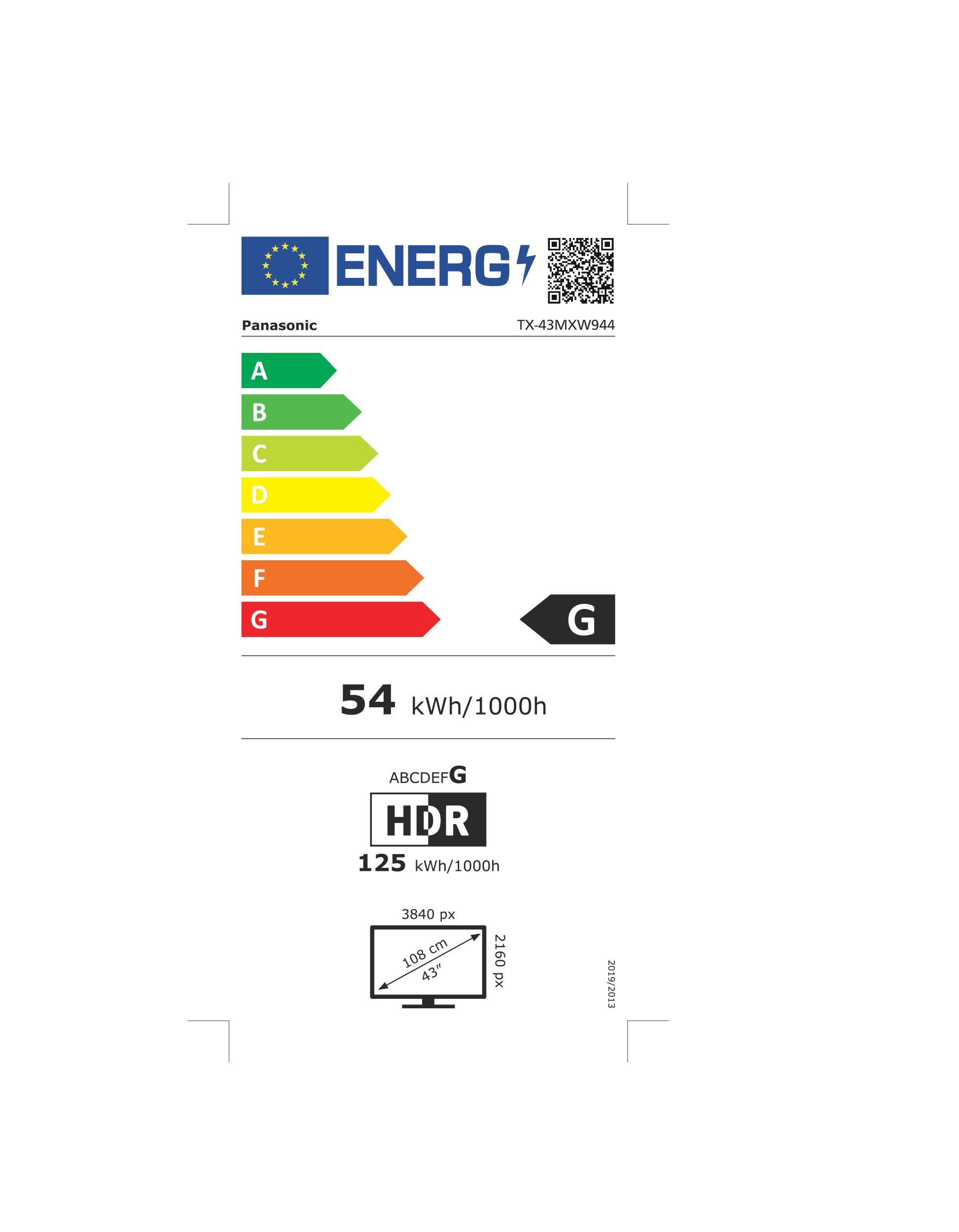 Panasonic TX-43MXW944 sw LED-TV 