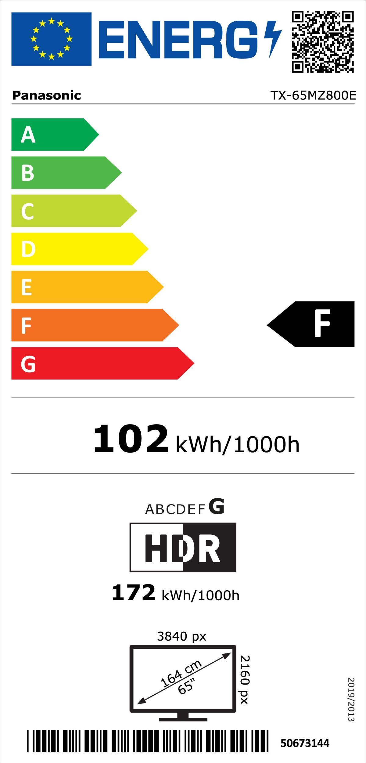 Panasonic TX-65MZ800E sw OLED-TV 