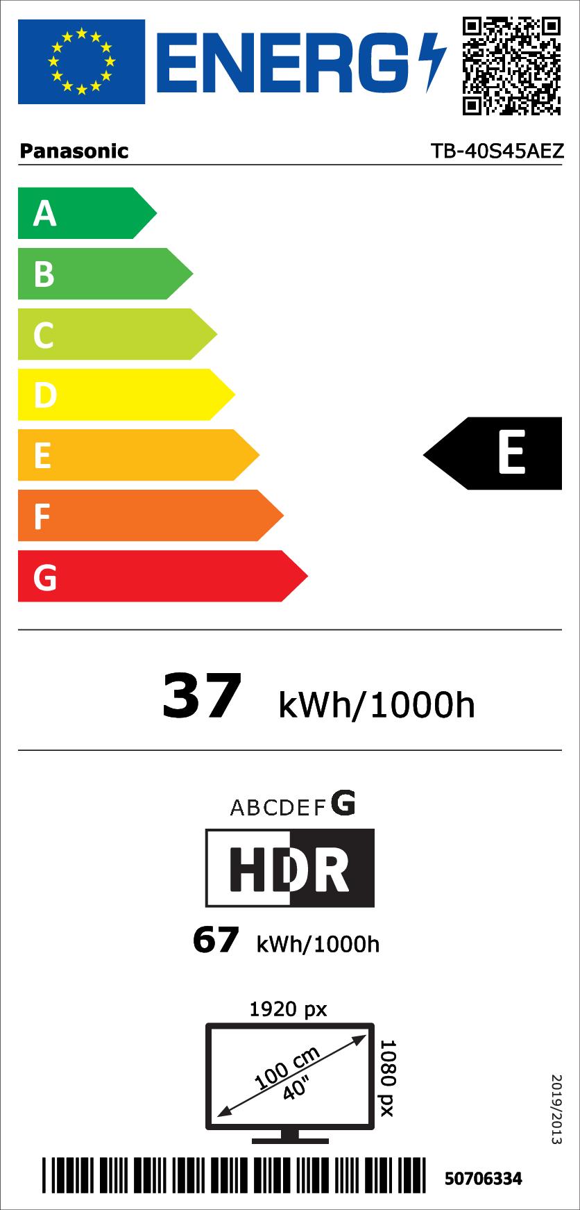 Panasonic TB-40S45AEZ sw/anth LED-TV 