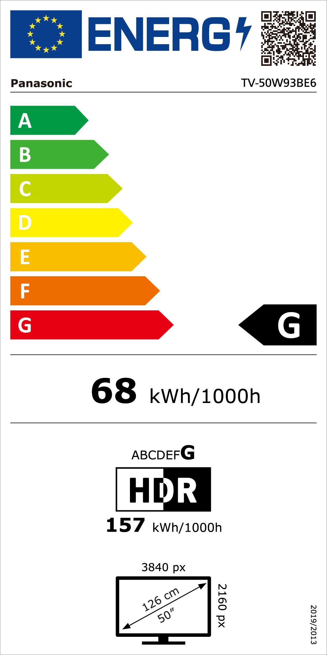 Panasonic TV-50W93BE6 sw LED-TV 