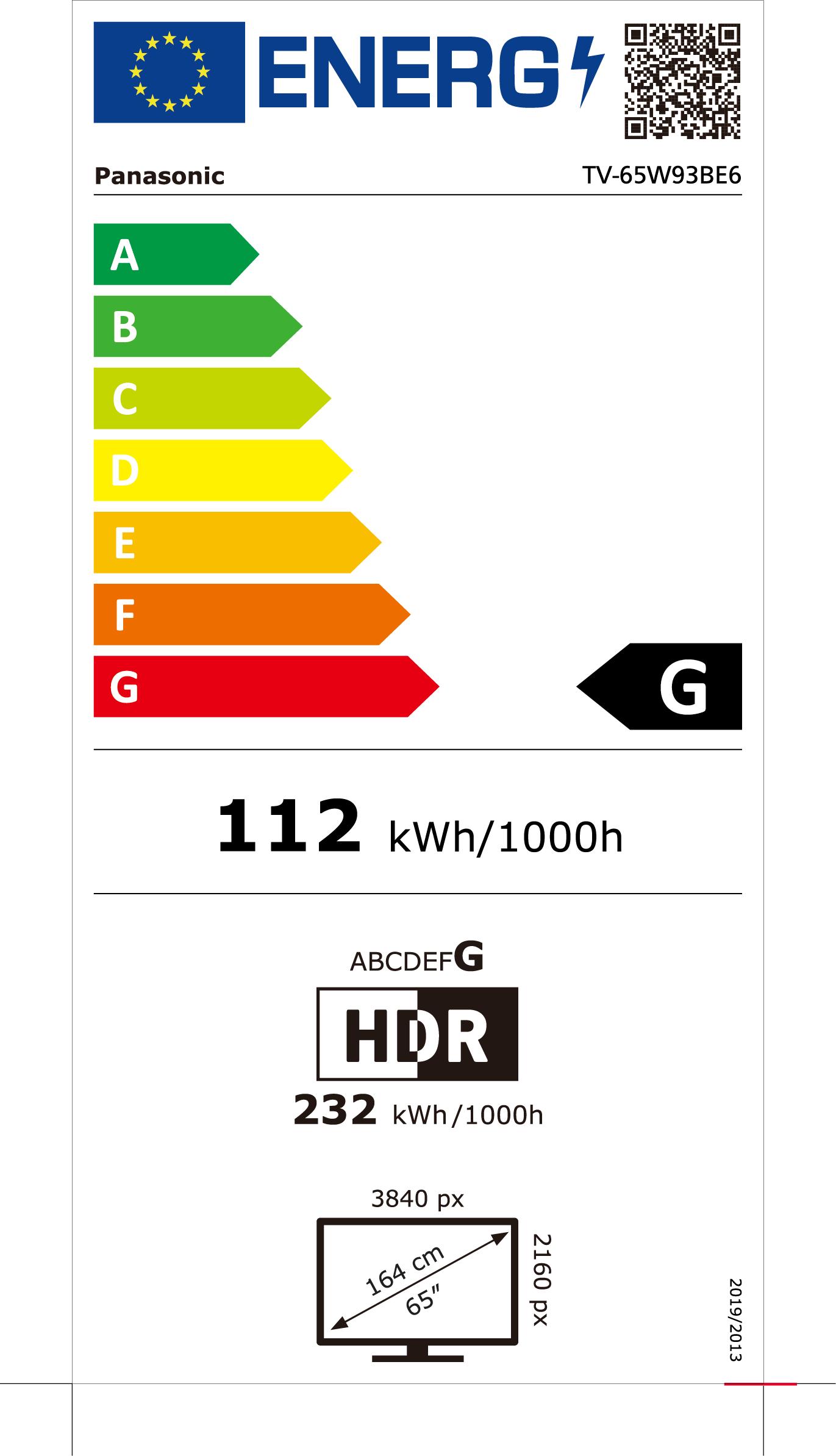 Panasonic TV-65W93BE6 sw LED-TV 