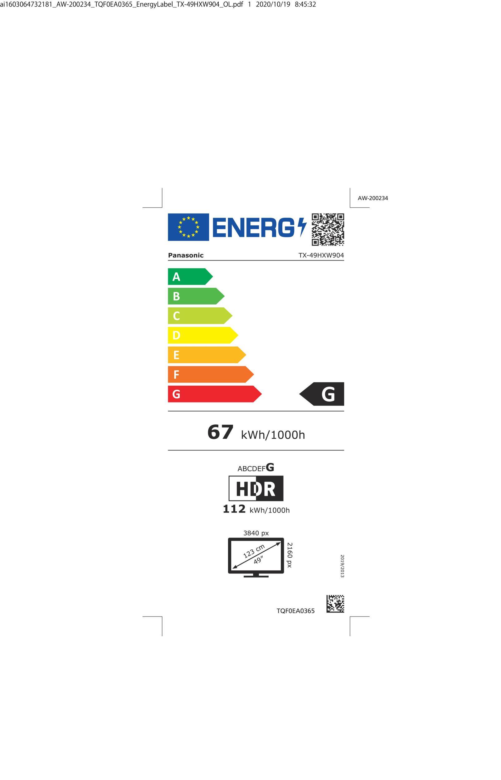 Panasonic TX-49HXW904 anthrazit LED-TV 