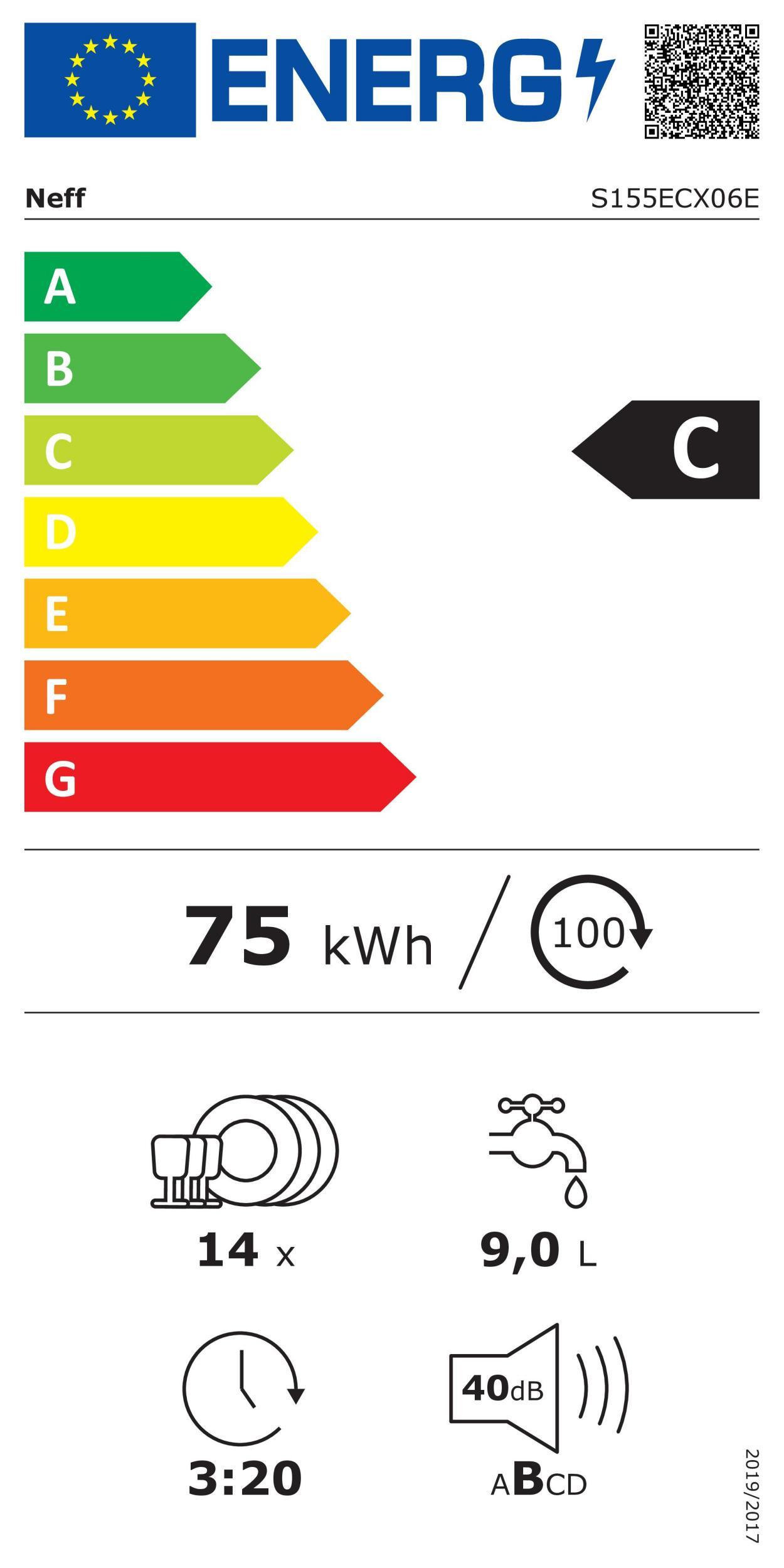 NEFF S155ECX06E EB-Geschirrspüler 