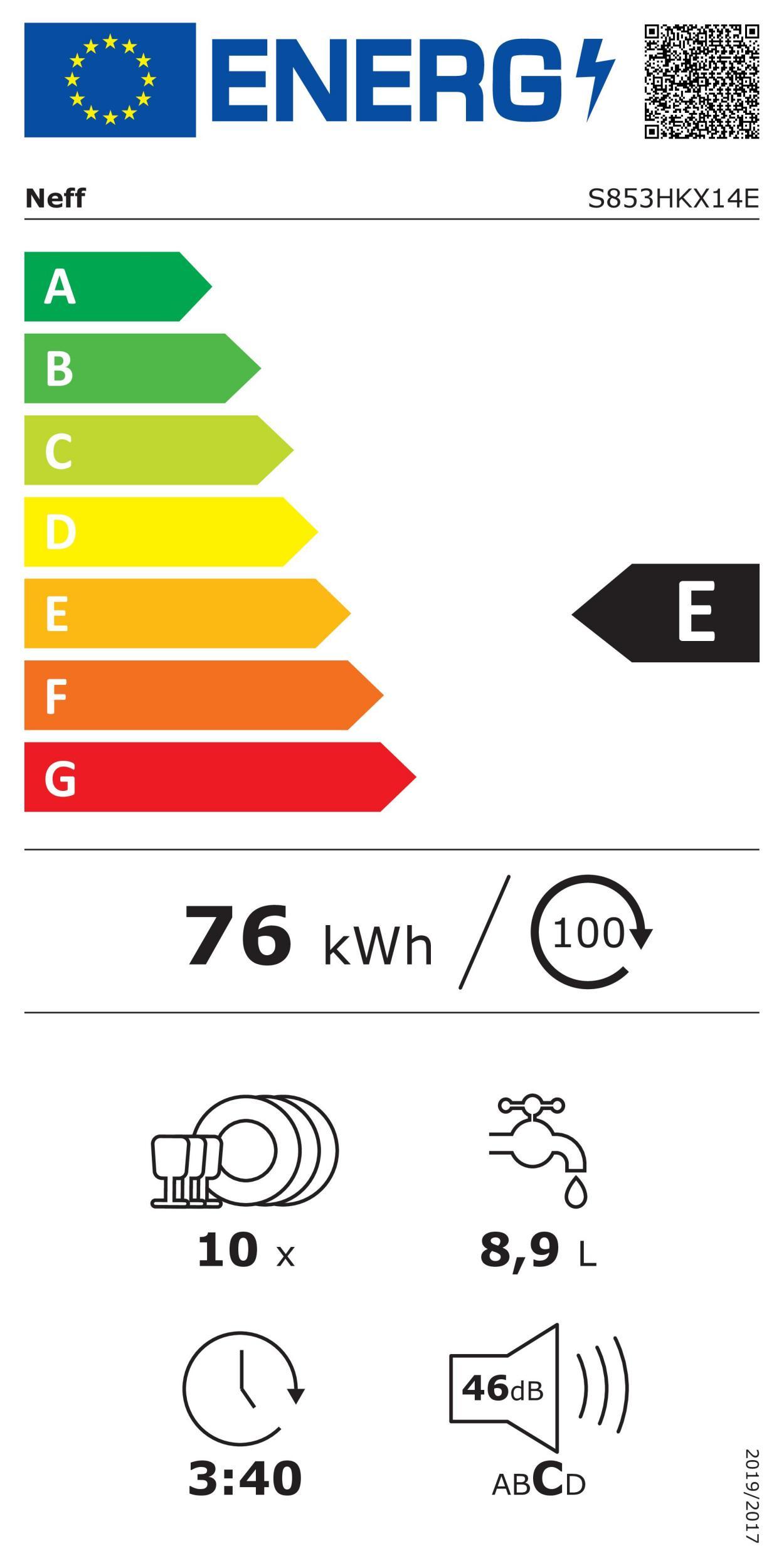 NEFF S853HKX14E EB-Geschirrspüler 