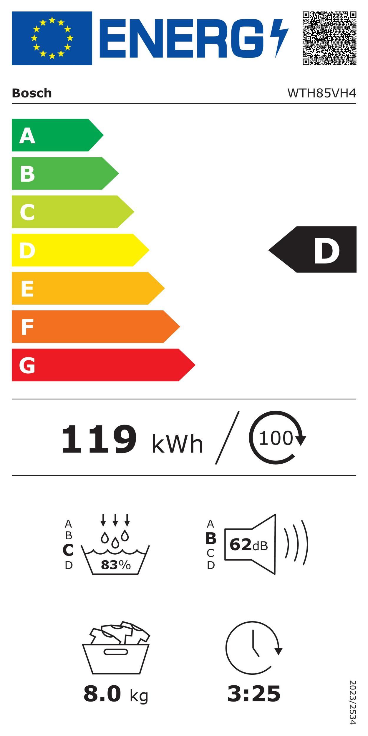 Bosch WTH85VH4 Wärmepumpentrockner 