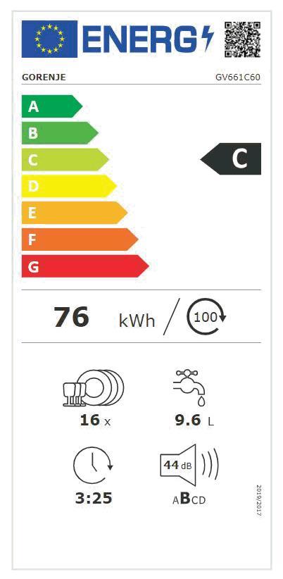 Gorenje GV 661 C 60 EB-Geschirrspüler 