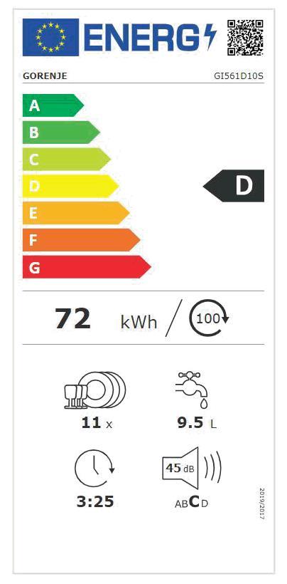 Gorenje GI 561 D 10 S EB-Geschirrspüler 