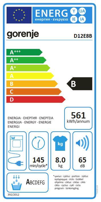 Gorenje D12E8B Kondenstrockner 