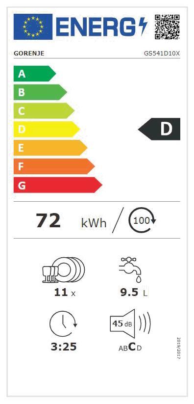 Gorenje GS 541 D 10 X si Geschirrspüler 