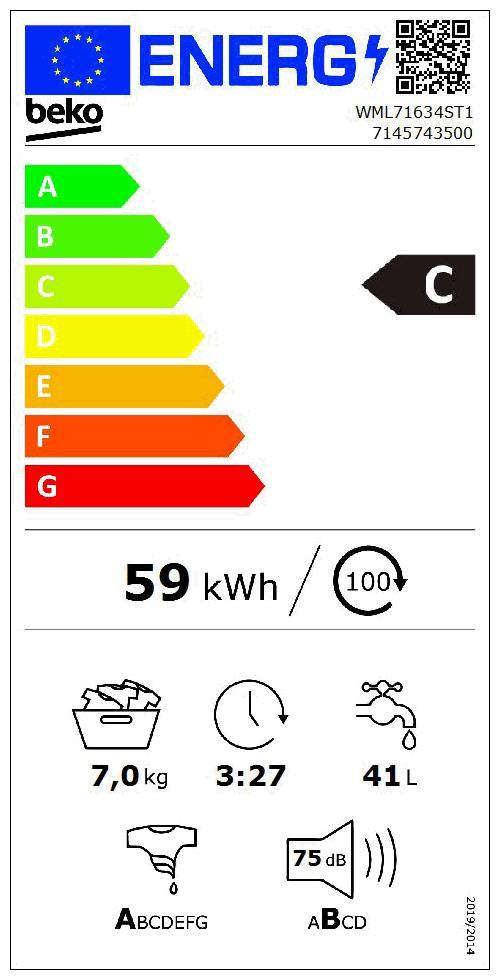 Beko WML 71634 ST1 Waschautomat 