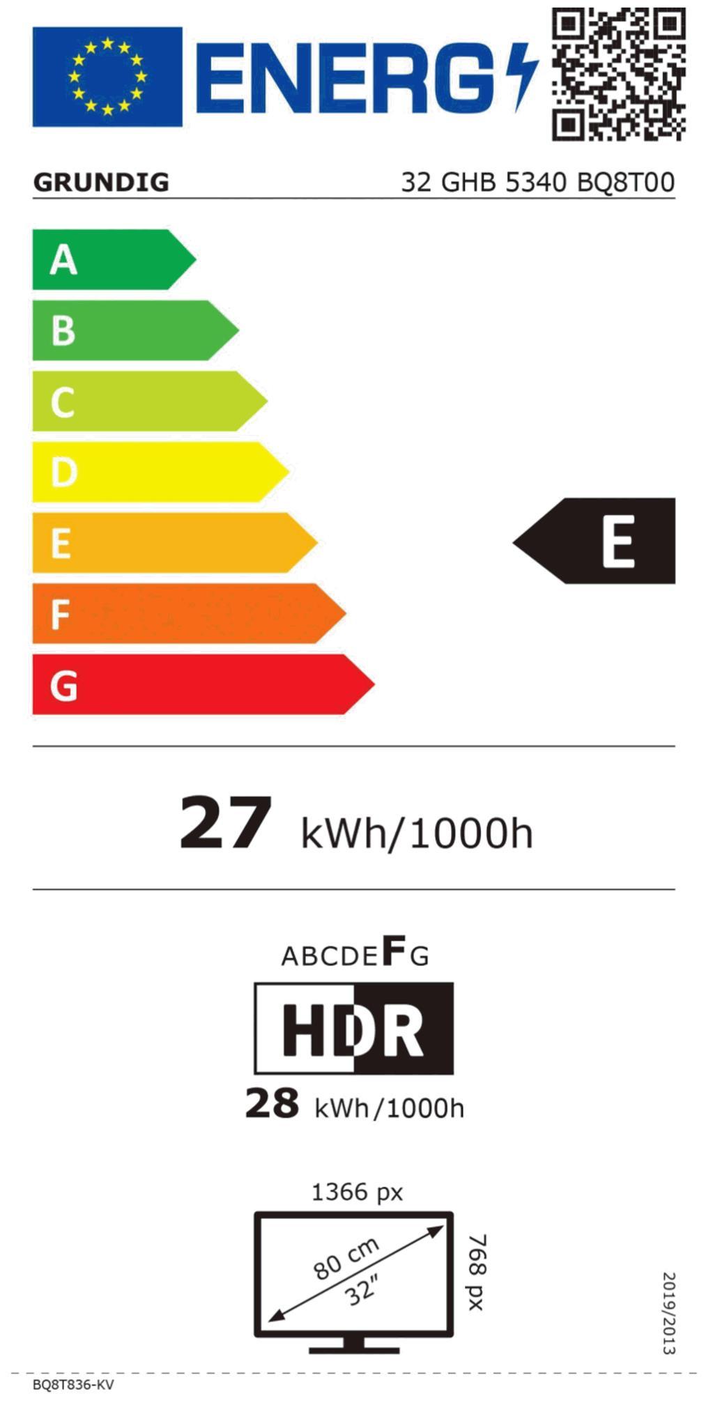 Grundig 32GHB5340 sw LED-TV 