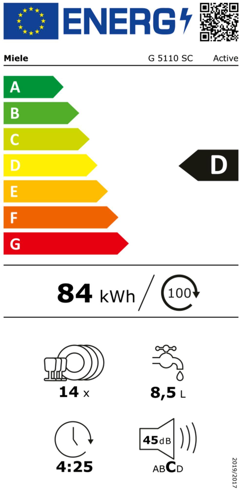 Miele G 5110 SC Active ws Geschirrspüler 