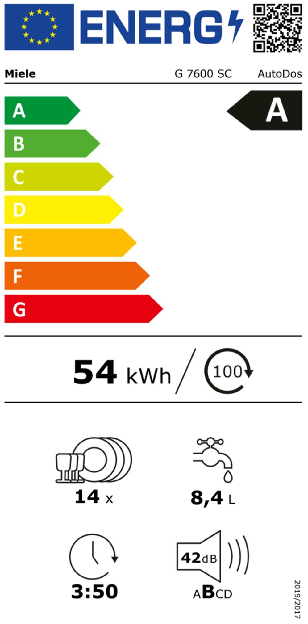 Miele G 7600 SC ws Geschirrspüler 