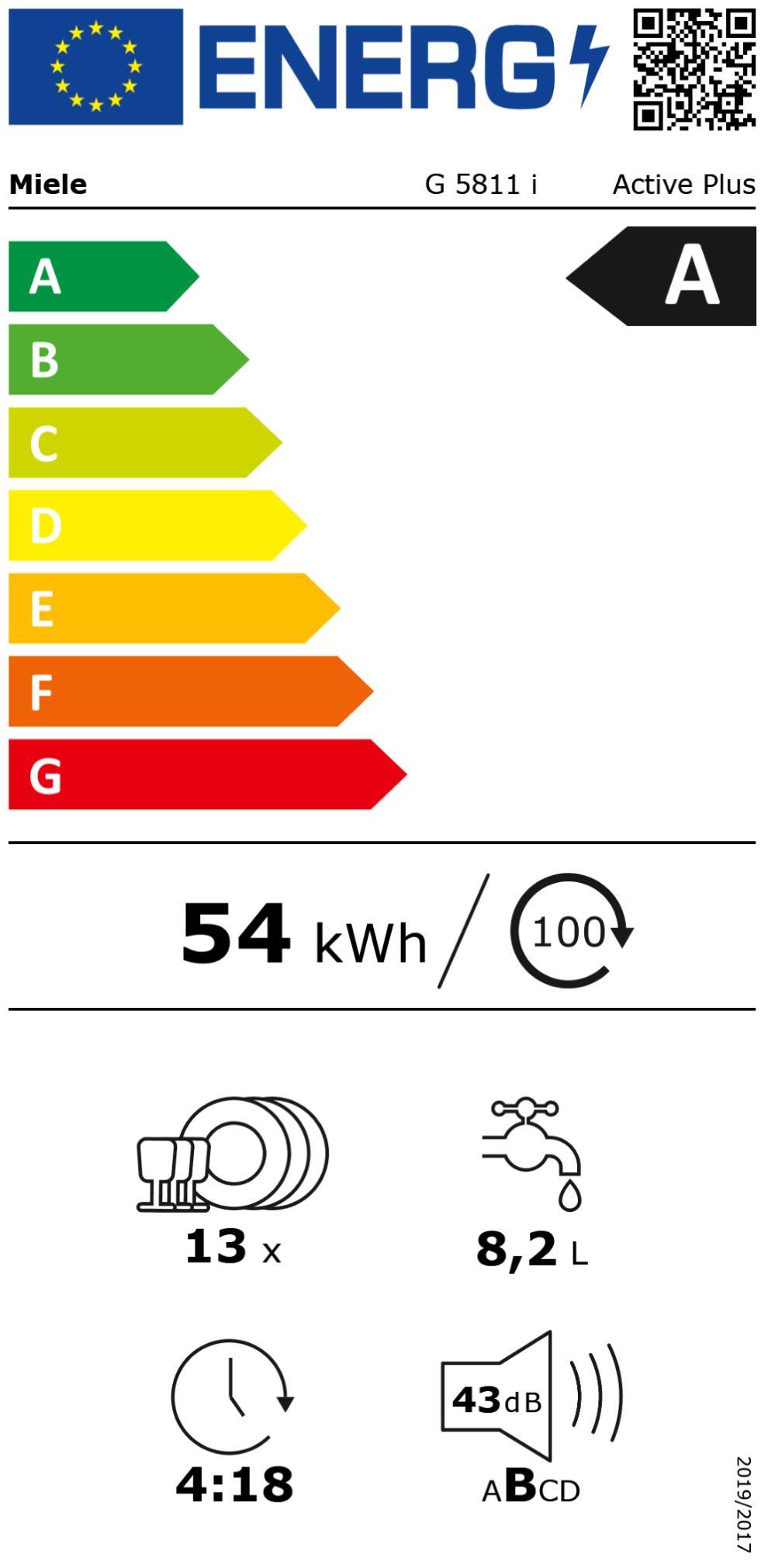 Miele G5811i ActivePlus ed EB-Geschirrsp 
